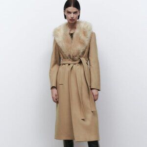 ZARA LONG WOOL BLEND COAT PREMIUM